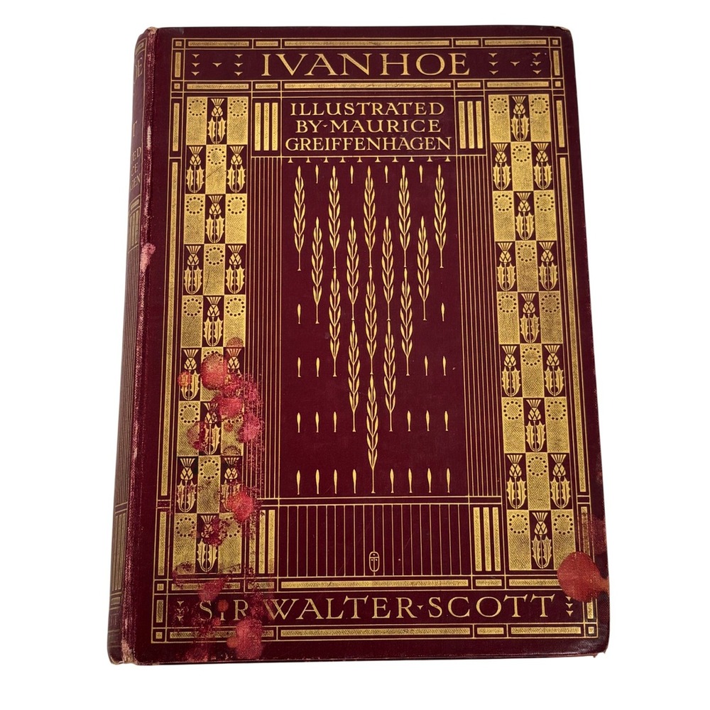 Antique Ivanhoe Sir Scott Maurice‎ Greiffenhagen Illustrated Lippincott 1916